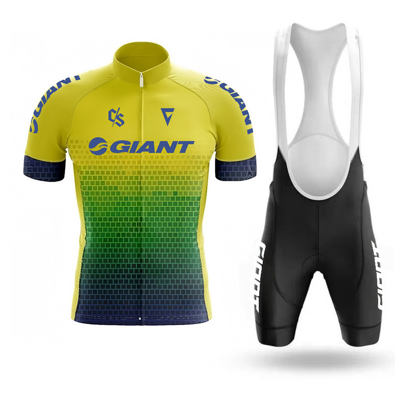 Cycling Bib Shorts - เสื้อเจอร์ซีย์นักปั่นจักรยานขนาดยักษ์สำหรับผู้ชาย กางเกงขาสั้นสำหรับจักรยานเสือภูเขา ชุดฤดูร้อนที่ระบายอากาศได้ดี ชุดมืออาชีพ