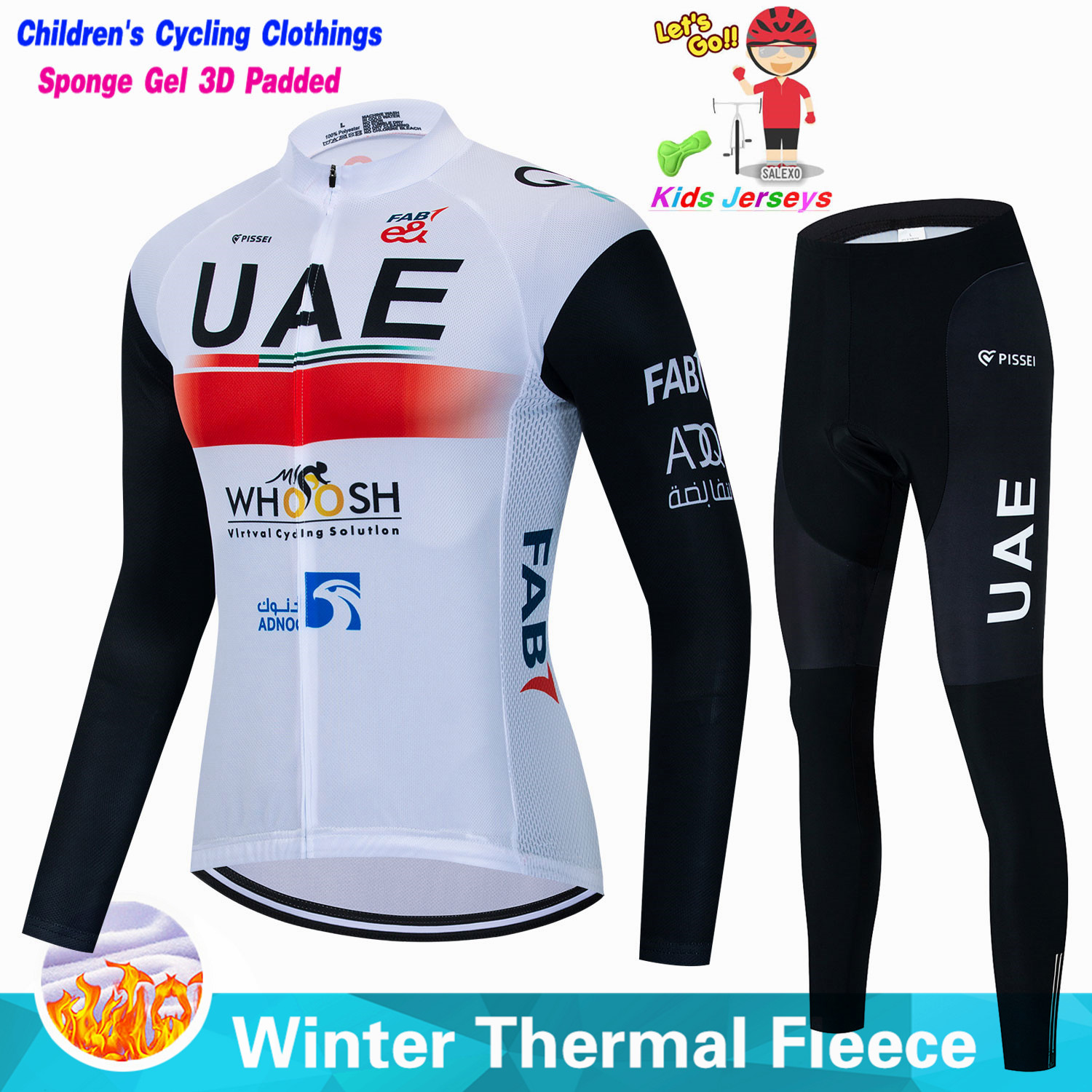 Uae เด็กฤดูหนาวขนแกะเสื้อเจอร์ - Cycling Gear Jersey บทวิจารณ์และราคา