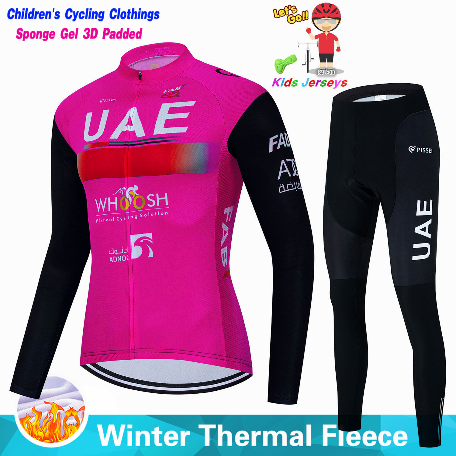 Uae เด็กฤดูหนาวขนแกะเสื้อเจอร์ - Cycling Gear Jersey บทวิจารณ์และราคา